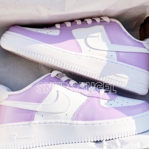 Nike Shoes - Nike custom air force 1 low sneakers lavender purple lilac